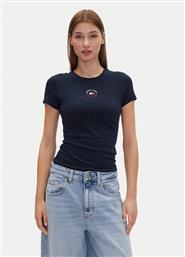 T-SHIRT TJW SLIM ESSENTIAL LOGO 2 TEE DW0DW20316 ΣΚΟΥΡΟ ΜΠΛΕ REGULAR FIT TOMMY JEANS