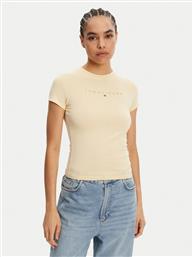 T-SHIRT TONAL LINEAR DW0DW20315 ΚΙΤΡΙΝΟ SLIM FIT TOMMY JEANS