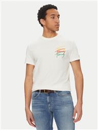T-SHIRT TWISTED SIGNATURE DM0DM20771 ΛΕΥΚΟ REGULAR FIT TOMMY JEANS