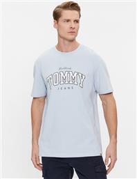 T-SHIRT VARSITY DM0DM18287 ΓΑΛΑΖΙΟ REGULAR FIT TOMMY JEANS