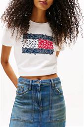 TJW REG FLORAL FLAG TEE TOMMY JEANS