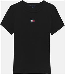 TJW SLIM BADGE RIB TEE TOMMY JEANS