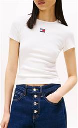 TJW SLIM BADGE RIB TEE TOMMY JEANS