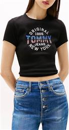 TJW SLIM SH TOMMY NY RIB TEE TOMMY JEANS