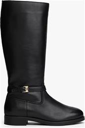 TOMMY HILFIGER ΓΥΝΑΙΚΕΙΕΣ ΔΕΡΜΑΤΙΝΕΣ ΜΠΟΤΕΣ - FW0FW08873 ΜΑΥΡΟ TOMMY JEANS