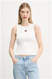 TOP ΧΡΩΜΑ: ΑΣΠΡΟ, DW0DW20896 TOMMY JEANS
