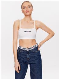 ΤΟΠ DW0DW15458 ΛΕΥΚΟ CROPPED FIT TOMMY JEANS