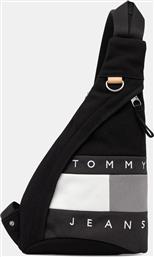 ΤΣΑΝΤΑ ΦΑΚΕΛΟΣ ΧΡΩΜΑ: ΜΑΥΡΟ, AM0AM13703 TOMMY JEANS