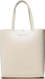 ΤΣΑΝΤΑ MUST NORTH SOUTH PATENT TOTE AW0AW15540 ΕΚΡΟΥ TOMMY JEANS