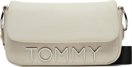 ΤΣΑΝΤΑ TJW BOLD ELONGATED FLAP CROSS. AW0AW16258 ΕΚΡΟΥ TOMMY JEANS