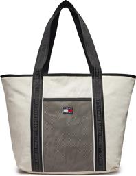 ΤΣΑΝΤΑ TJW HERITAGE TOTE AW0AW15824 ΕΚΡΟΥ TOMMY JEANS