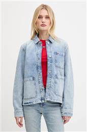 ΤΖΙΝ ΜΠΟΥΦΑΝ ΧΡΩΜΑ: ΜΠΛΕ, DW0DW21411 TOMMY JEANS