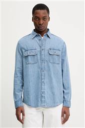 ΤΖΙΝ ΠΟΥΚΑΜΙΣΟ ΑΝΔΡΙΚΟ, ΧΡΩΜΑ: ΜΠΛΕ, DM0DM22304 TOMMY JEANS