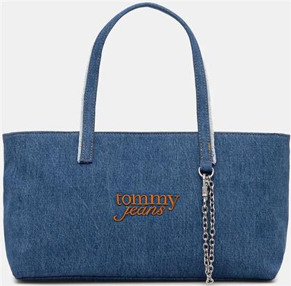 ΤΖΙΝ ΤΣΑΝΤΑ ΧΡΩΜΑ: ΜΠΛΕ, AW0AW18576 TOMMY JEANS