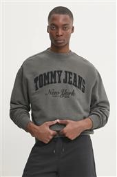 ΒΑΜΒΑΚΕΡΗ ΜΠΛΟΥΖΑ ΧΡΩΜΑ: ΓΚΡΙ, DM0DM20262 TOMMY JEANS