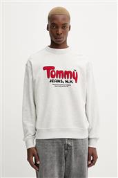 ΒΑΜΒΑΚΕΡΗ ΜΠΛΟΥΖΑ ΧΡΩΜΑ: ΓΚΡΙ, DM0DM22087 TOMMY JEANS