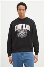 ΒΑΜΒΑΚΕΡΗ ΜΠΛΟΥΖΑ ΧΡΩΜΑ: ΜΑΥΡΟ, DM0DM20640 TOMMY JEANS