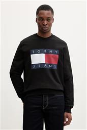 ΒΑΜΒΑΚΕΡΗ ΜΠΛΟΥΖΑ ΧΡΩΜΑ: ΜΑΥΡΟ, DM0DM22643 TOMMY JEANS