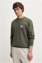 ΒΑΜΒΑΚΕΡΗ ΜΠΛΟΥΖΑ ΧΡΩΜΑ: ΠΡΑΣΙΝΟ, DM0DM22093 TOMMY JEANS