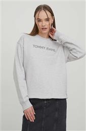 ΒΑΜΒΑΚΕΡΗ ΜΠΛΟΥΖΑ ΓΥΝΑΙΚΕΙΑ, ΧΡΩΜΑ: ΓΚΡΙ TOMMY JEANS