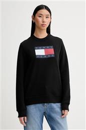 ΒΑΜΒΑΚΕΡΗ ΜΠΛΟΥΖΑ ΓΥΝΑΙΚΕΙΑ, ΧΡΩΜΑ: ΜΑΥΡΟ, DW0DW22564 TOMMY JEANS