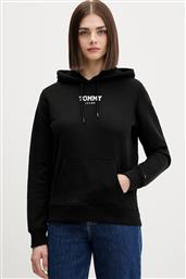 ΒΑΜΒΑΚΕΡΗ ΜΠΛΟΥΖΑ ΓΥΝΑΙΚΕΙΑ, ΧΡΩΜΑ: ΜΑΥΡΟ, ΜΕ ΚΟΥΚΟΥΛΑ, DW0DW21921 TOMMY JEANS