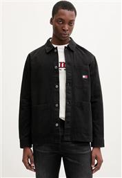 ΒΑΜΒΑΚΕΡΟ ΠΟΥΚΑΜΙΣΟ ΑΝΔΡΙΚΟ, ΧΡΩΜΑ: ΜΑΥΡΟ, DM0DM20236 TOMMY JEANS