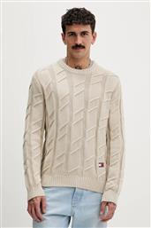 ΒΑΜΒΑΚΕΡΟ ΠΟΥΛΟΒΕΡ ΑΝΔΡΙΚΟ, ΧΡΩΜΑ: ΜΠΕΖ, DM0DM22355 TOMMY JEANS