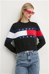 ΒΑΜΒΑΚΕΡΟ ΠΟΥΛΟΒΕΡ ΧΡΩΜΑ: ΜΑΥΡΟ, DW0DW19335 TOMMY JEANS