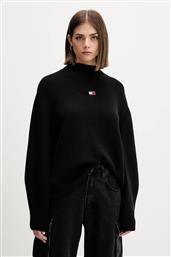 ΒΑΜΒΑΚΕΡΟ ΠΟΥΛΟΒΕΡ ΧΡΩΜΑ: ΜΑΥΡΟ, DW0DW21676 TOMMY JEANS