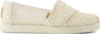 ΠΑΙΔΙΚΑ ΠΑΠΟΥΤΣΙΑ MOROCCAN CROCHET ΓΙΑ ΚΟΡΙΤΣΙΑ BEIGE (ΜΕΓΕΘΗ 30-35,5) - ΛΕΥΚΟ TOMS