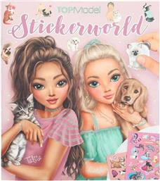 TOP MODEL ΜΠΛΟΚ ΜΕ ΑΥΤΟΚΟΛΛΗΤΑ-STICKERWORLD KITTY AND DOGGY (D12706)