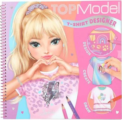 TOP MODEL ΜΠΛΟΚ ΖΩΓΡΑΦΙΚΗΣ T-SHIRT DESIGNER (D13585)