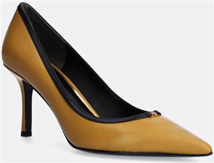 ΔΕΡΜΑΤΙΝΕΣ ΓΟΒΕΣ DOUBLE T BUCKLE PUMP ΧΡΩΜΑ: ΚΙΤΡΙΝΟ, 155737-200 TORY BURCH