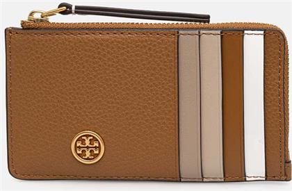 ΔΕΡΜΑΤΙΝΗ ΘΗΚΗ ΓΙΑ ΚΑΡΤΕΣ ROBINSON PEBBLED ΧΡΩΜΑ: ΚΑΦΕ, 146012 TORY BURCH