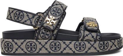 ΣΑΝΔΑΛΙΑ T MONOGRAM KIRA SPORT 155154 ΓΚΡΙ TORY BURCH