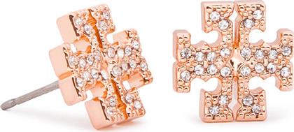 ΣΚΟΥΛΑΡΙΚΙΑ CRYSTAL LOGO STUD EARRING 53423 ΡΟΖ TORY BURCH από το MODIVO