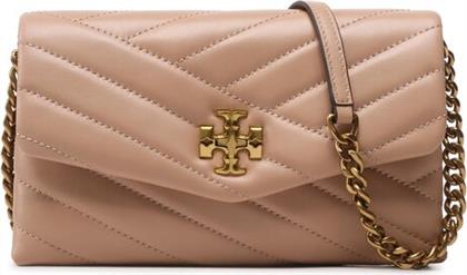 ΤΣΑΝΤΑ KIRA CHEVRON CHAIN WALLET 90343 ΜΠΕΖ TORY BURCH