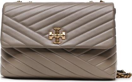 ΤΣΑΝΤΑ KIRA CHEVRON CONVERTIBLE SHOULDER BAG 90446 ΓΚΡΙ TORY BURCH