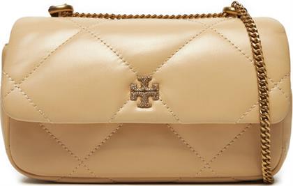 ΤΣΑΝΤΑ KIRA DIAMOND QUILT PAVE MINI FLAP BAG 161913 ΜΠΕΖ TORY BURCH