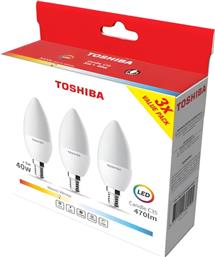 ΛΑΜΠΕΣ LED C35 E14 5W 3000K 3ΤΜΧ - ΘΕΡΜΟ ΛΕΥΚΟ TOSHIBA