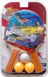 ΣΕΤ ΡΑΚΕΤΕΣ ΜΕ 3 ΜΠΑΛΑΚΙΑ ΠΙΝΓΚ ΠΟΝΓΚ 20X4X32ΕΚ. 71-3620 - - 71-3620 TOY MARKT