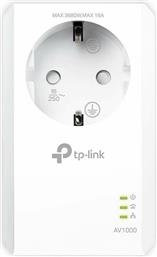 TL-PA7017P AV1000 POWERLINE ΕΝΣΥΡΜΑΤΗ ΣΥΝΔΕΣΗ PASSTHROUGH ΕΩΣ 1000MBPS ΜΕ 1 ΘΥΡΑ ETHERNET TP-LINK