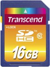 16GB SECURE DIGITAL CARD HIGH CAPACITY CLASS 10 TRANSCEND