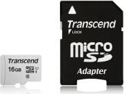 300S TS16GUSD300S-A 16GB MICRO SDHC UHS-I U1 V30 A1 CLASS 10 WITH ADAPTER TRANSCEND
