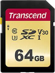 SDC500S SDXC 64GB MLC NAND U3 V30 CLASS 10 TS64GSDC500S TRANSCEND