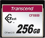TS256GCFX650 CFX650 256GB CFAST 2.0 COMPACT FLASH MLC NAND TRANSCEND