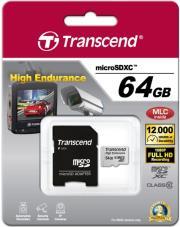 TS64GUSDXC10V 64GB HIGH ENDURANCE MICRO SDXC CLASS 10 WITH ADAPTER TRANSCEND από το e-SHOP