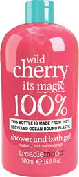 WILD CHERRY MAGIC BATH & SHOWER GEL ΑΝΑΖΩΟΓΟΝΗΤΙΚΟ & ΕΝΥΔΑΤΙΚΟ ΑΦΡΟΛΟΥΤΡΟ ΣΩΜΑΤΟΣ ΜΕ ΦΡΟΥΤΩΔΕΣ ΑΡΩΜΑ ΑΓΡΙΟΥ ΚΕΡΑΣΙΟΥ 500ML TREACLEMOON