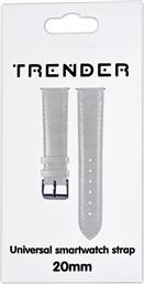 ΛΟΥΡΑΚΙ FAKE LEATHER BAND ΓΙΑ UNIVERSAL 20MM - WHITE TRENDER